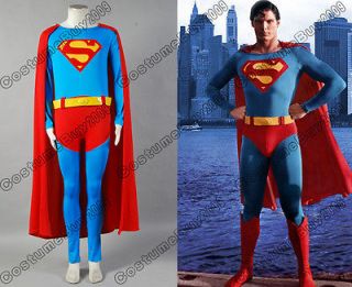 Superman Christopher Reeve Jumpsuit Cosplay Costume Custom