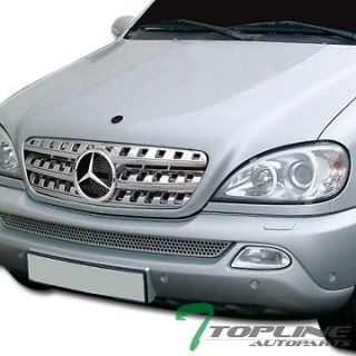 CHROME AMG STYLE FRONT HOOD BUMPER GRILL GRILLE 1998 2005 MERCEDES