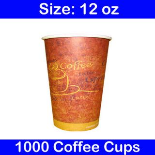Disposable 12 oz Hot Coffee Paper Cups (Case of 1000)