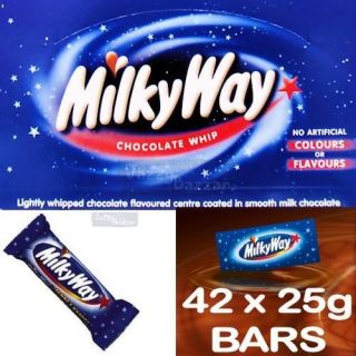 42 x 25g Milky Way Bar Bulk Box Pack Milkyway Milk Chocolate Wholesale