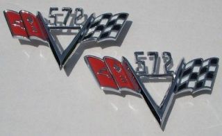 Chevy 572 FLAG emblems Impala Corvette Chevelle Nova (Fits: Chevrolet)