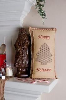 Country Christmas Cookie Cutter Pillow 7 x 13