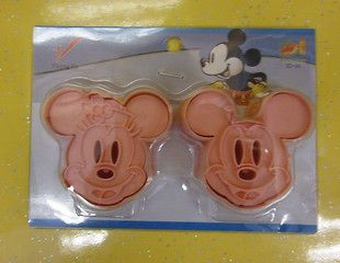 Mickey Minnie Mouse PINK Color Cookie Cutter Mold 1 Set with 2 pcs Set