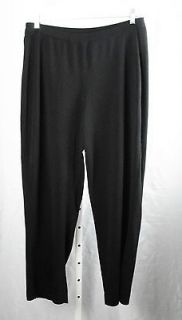 Chicos Black Rayon Nylon Pull On Pants Size 3 Misses XL