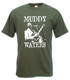 Muddy Waters T Shirt, Blues Guitar Legend, All Sizes & Colours
