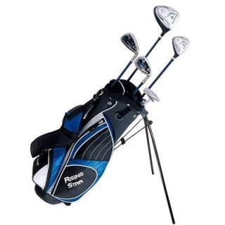 Kids Blue Junior Driver Hybrid Irons Putter Bag Golf Teen Set US 11 13