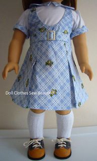 Apryl DOLL CLOTHES Fit American Girl KIT School Jumper + Blouse