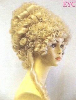 MARIE ANTOINETTE WIG WOMAN CURLS CULRY COLONIAL VICTORIAN GIBSON