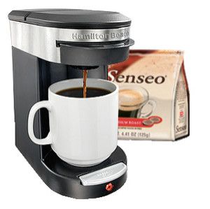 Hamilton Beach Coffee Maker One Cup Pod Brewer for Senseo Coffee Pods