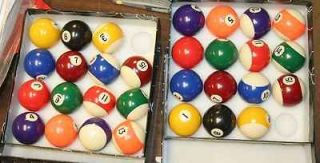 new pool or billiard table pool ball sets for 1 price   missing the
