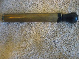 Antique Brass Air Pump Black Wood Handle No Markings For Gas Stove