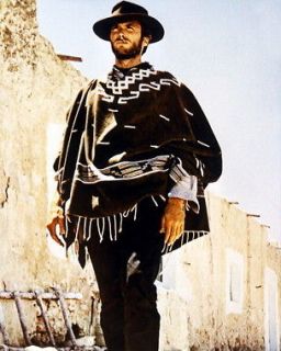CLINT EASTWOOD WEARING PONCHO SERGIO LEONE WESTER PHOTO