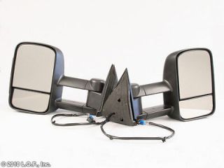 Heat Turn Signal Black Power Tow Trailer Side Mirror (Fits Chevrolet