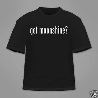 got moonshine? Funny T Shirt Tee White Black Hanes