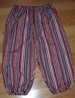 Adult Loud and Crazy Golf Knickers Red Black White Stripe Cotton NEW