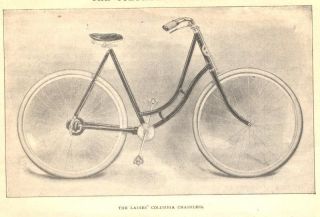 1897 ad/article d 4 page columbia chainless bicycle