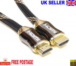 Newly listed 1m HDMI GOLD CABLE V 1.4a 1080p HIGH SPEED 3D TV 4K2K SKY