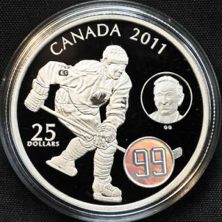 2011 Canada $25 Fine Silver Coin Wayne & Walter Gretzky