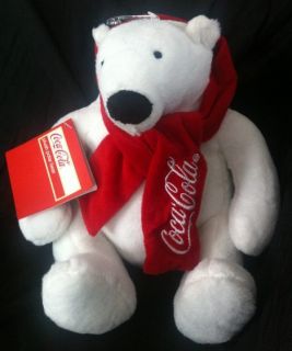 Cocoa Cola Polar Bear Plush 2012 Holiday Ed. New With Tags 9