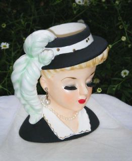 GORGEOUS HARD TO FIND VINTAGE INARCO LADY HEAD VASE   LUCILLE BALL