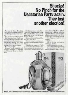 1964 Pinch Scotch Vegetarian Party Lost No Pinch Ad