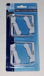 Table Cloth Skirt Picnic Holder Clamps Clips 4 Pack New