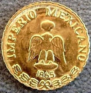 MEXICAN PESO 1865 MINI GOLD COIN FREE SHIPPING COLLECTOR   GOLD RUSH