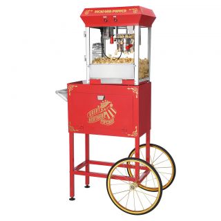 Great Northern 4 Ounce 4 Oz Red Theater Style Popcorn Popper Machine w
