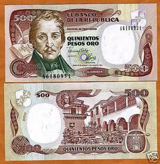 Colombia, 500 Pesos Oro, 1993, P 431A, UNC