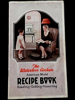 1927 Booklet Cook Book WEST BEND   WATERLESS COOKER Recipe Book