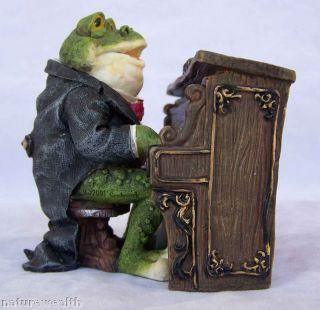 Frog Piano Figurine Player Music Collectible 3.5 x4 New