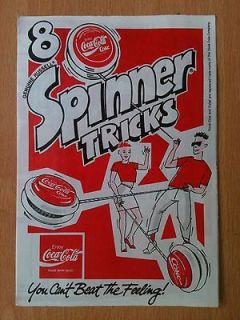 Coca Cola Coke Yo yo   Vintage Spinner trick book