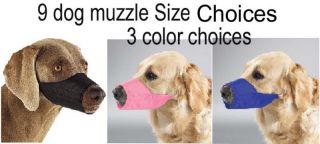 Lined Nylon DOG comfort control Muzzle choices Pet Grooming Vet kennel