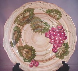 Mulberry Home Collection 10.5 PLATE Grapes & Leaves Tuscon Look Decor