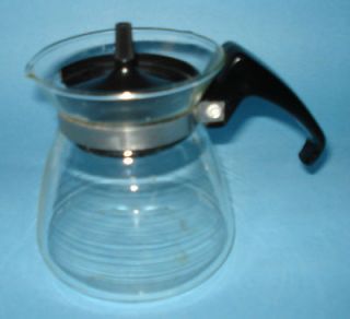 PYREX 802 1 Cup Coffee Carafe TEA POT KETTLE Stove Top Bakelite