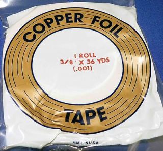 Edco Stained Glass Supplies   COPPER FOIL 3/8 36 Yard (.001)