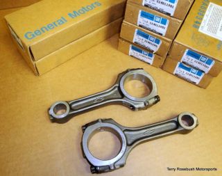 GM New (NOS) #14011091 SBC Bowtie 6.00 Connecting Rods, Press Pin, In