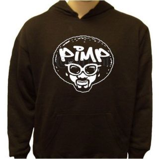 PIMP Afro Man With Cool Glasses Funny Urban Gangster Graphic Hoodie