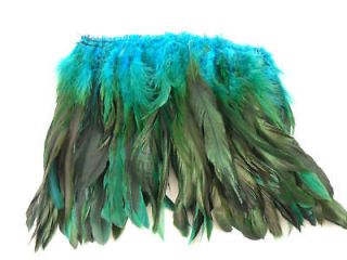 25+ BRONZE TURQUOISE ROOSTER CAPE SCHLAPPEN HAIR CRAFT FEATHER 6 8