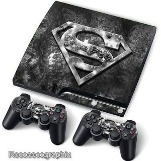 PS3 PlayStation 3 Slim Skin Stickers PVC for Console + 2 Controllers