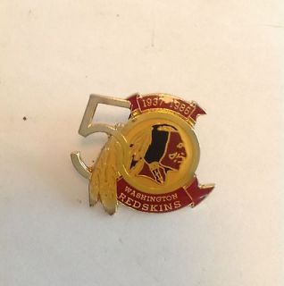 Washington Redskins 50th Anniversary Lapel Pin 1937 1986