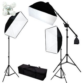 2000W Photography Softbox Boom Stand Continuous Lighting Kit Photo