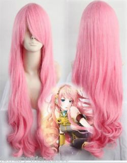 06 COS Long Cosplay ★ V. LUKA ★ Pink Curly Heat Resistant Wig
