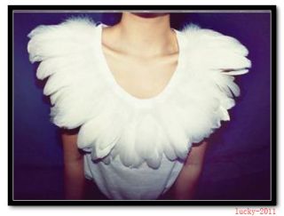 Corea angel feather cape/neck lace*white