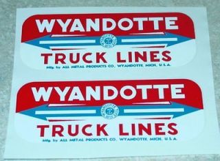 Wyandotte Truck Lines Side Panel Stickers WY 012