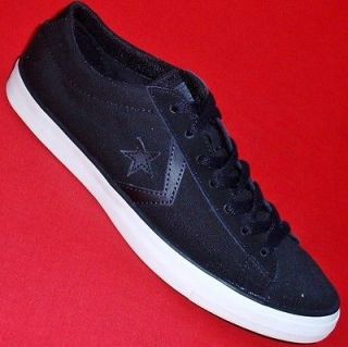 NEW Mens CONVERSE ALL STAR Black Canvas LO Padded Collar Athletic