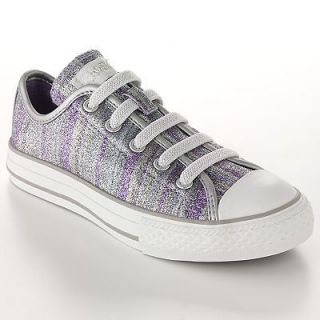 Converse STRETCH Girls Shoes *NEW Silver Sparkle CHUCKS