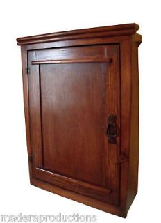 Handcrafted Mission Style Tapered Wood Wall Cabinet
