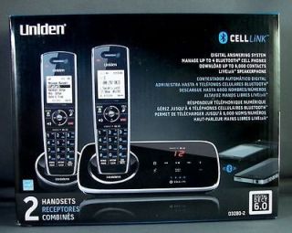 Uniden D3280 2 DECT 6.0 Cordless Phone/Answerin g System w/ 2 Handsets