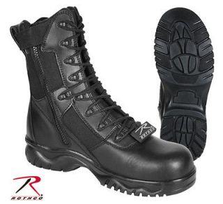 Rothco 5063 Black Side Zipper Composite Toe 8 Inch Tactical Boots